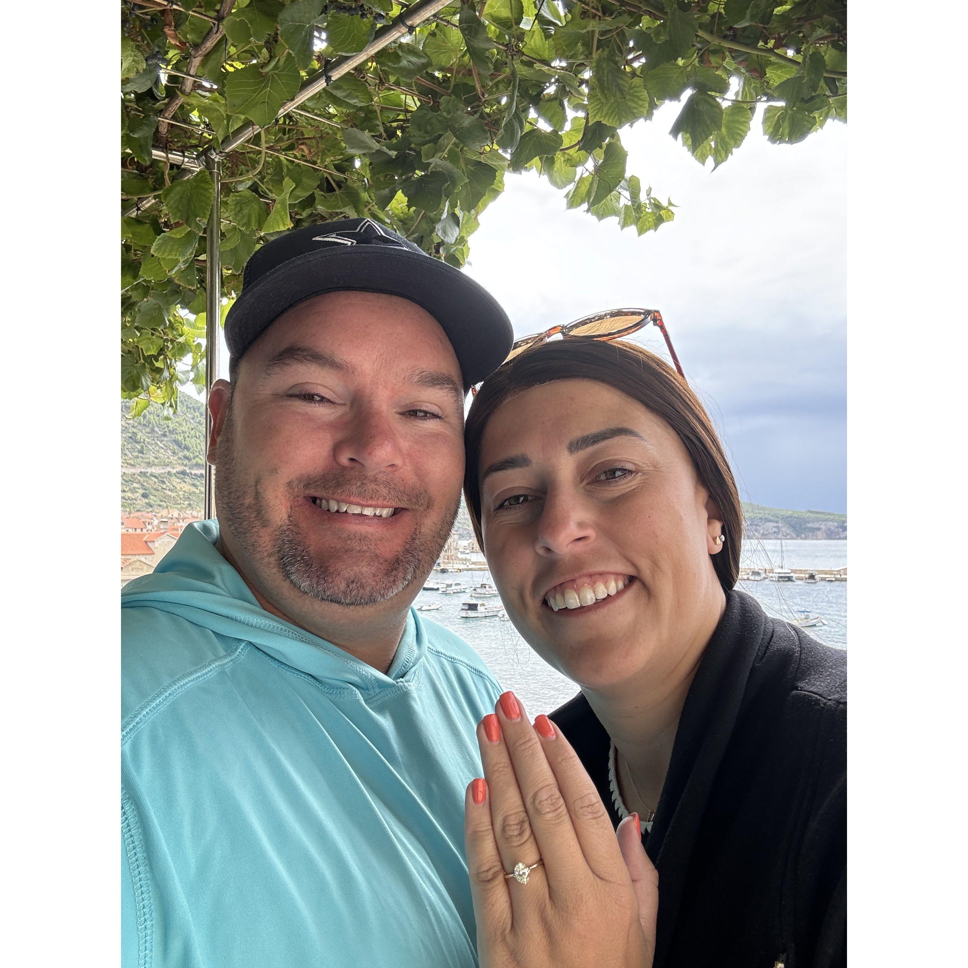 Engaged in Komiza, Croatia