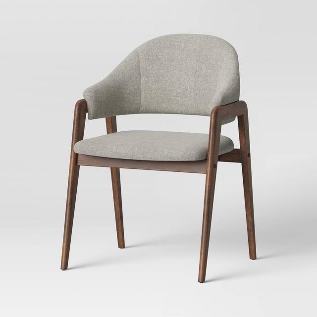 Ingleside Open Back Upholstered Wood Frame Dining Chair Gray - Project 62™