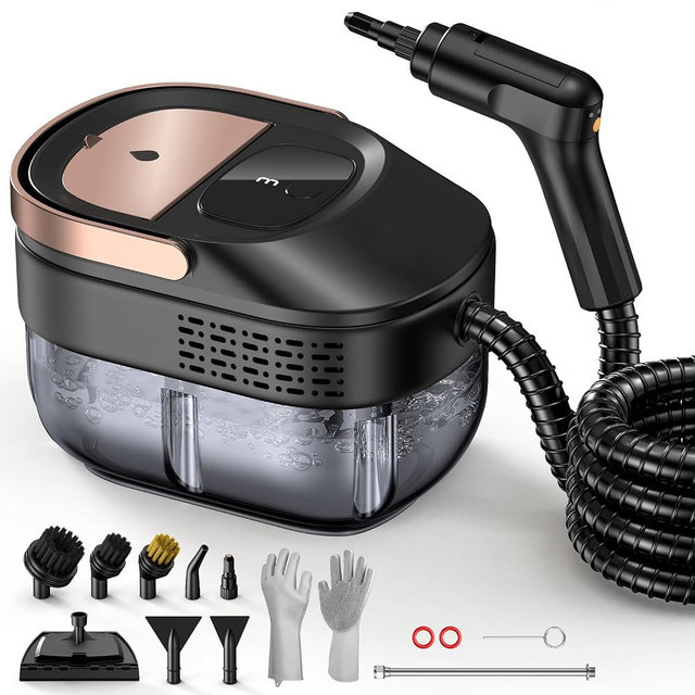 ODSD Steam Cleaner for Home & Car, 15s Fast Heating Handheld Steam Cleaner with 1.6L Tank, 3-Level Pressurized Steamer for Cleaning Tile, Grout, Sofa & Car Detailing