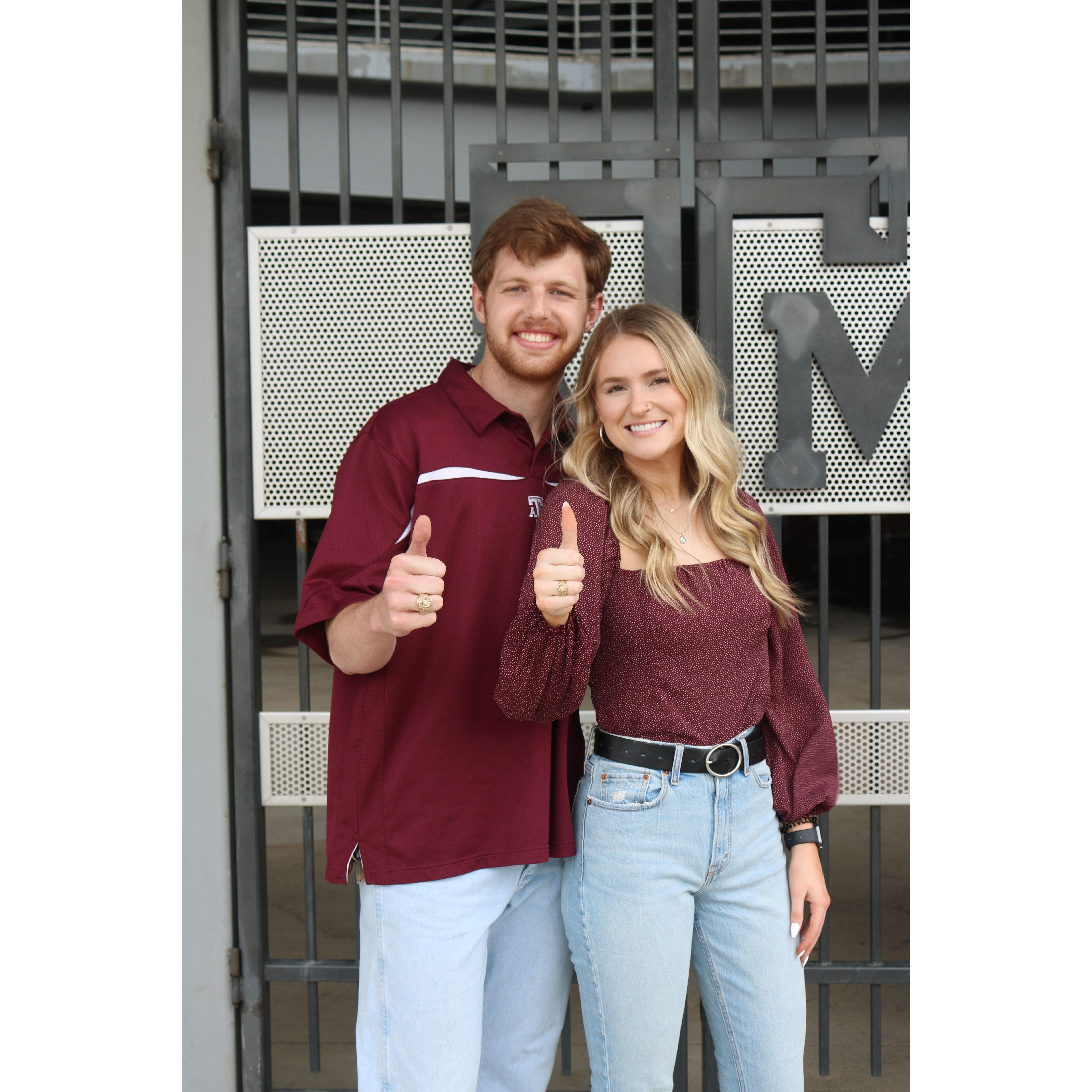 We met at Texas A&M so it's only right to include some pictures from our time there