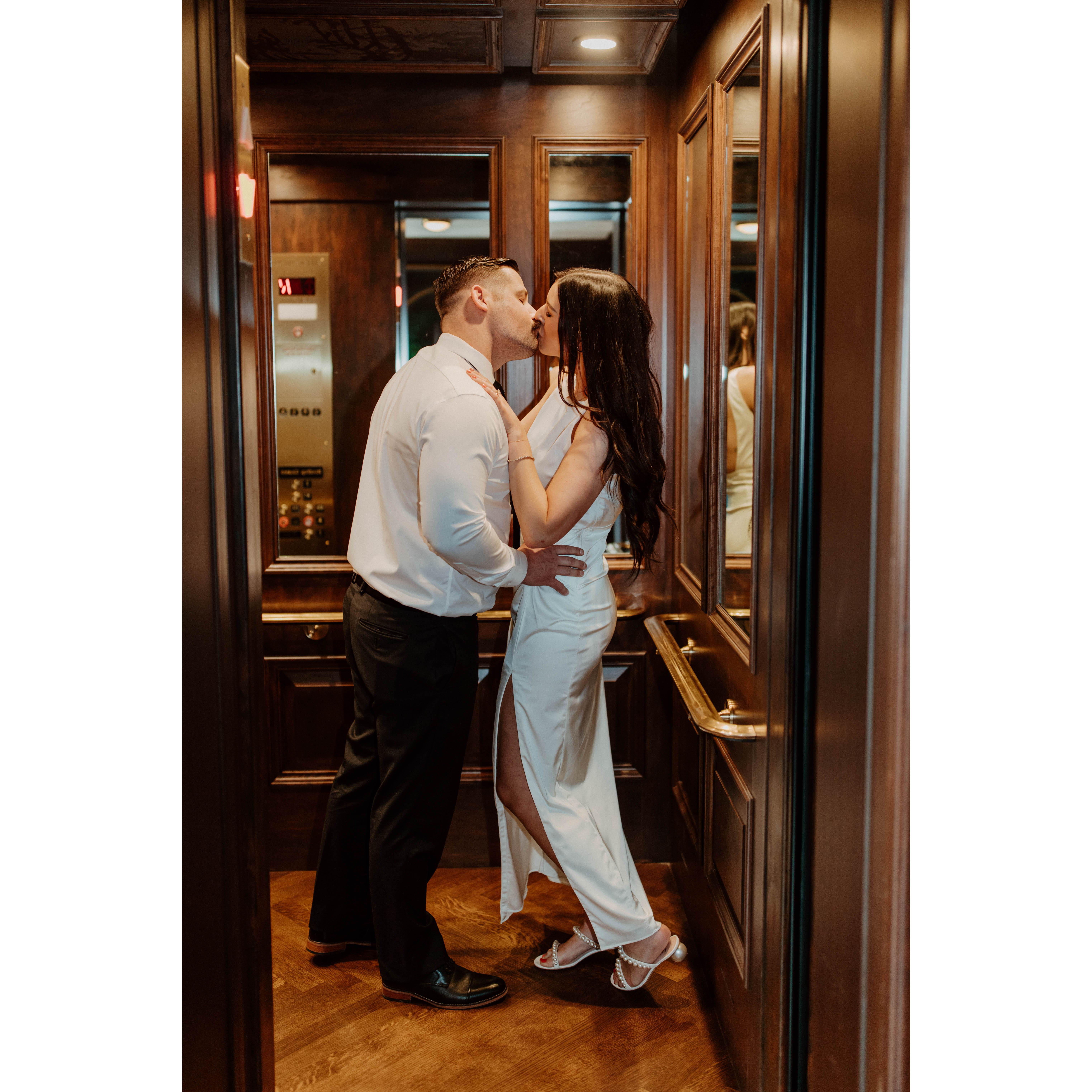 Taken during our second round of engagement photos, cheers to Tom being a good sport!