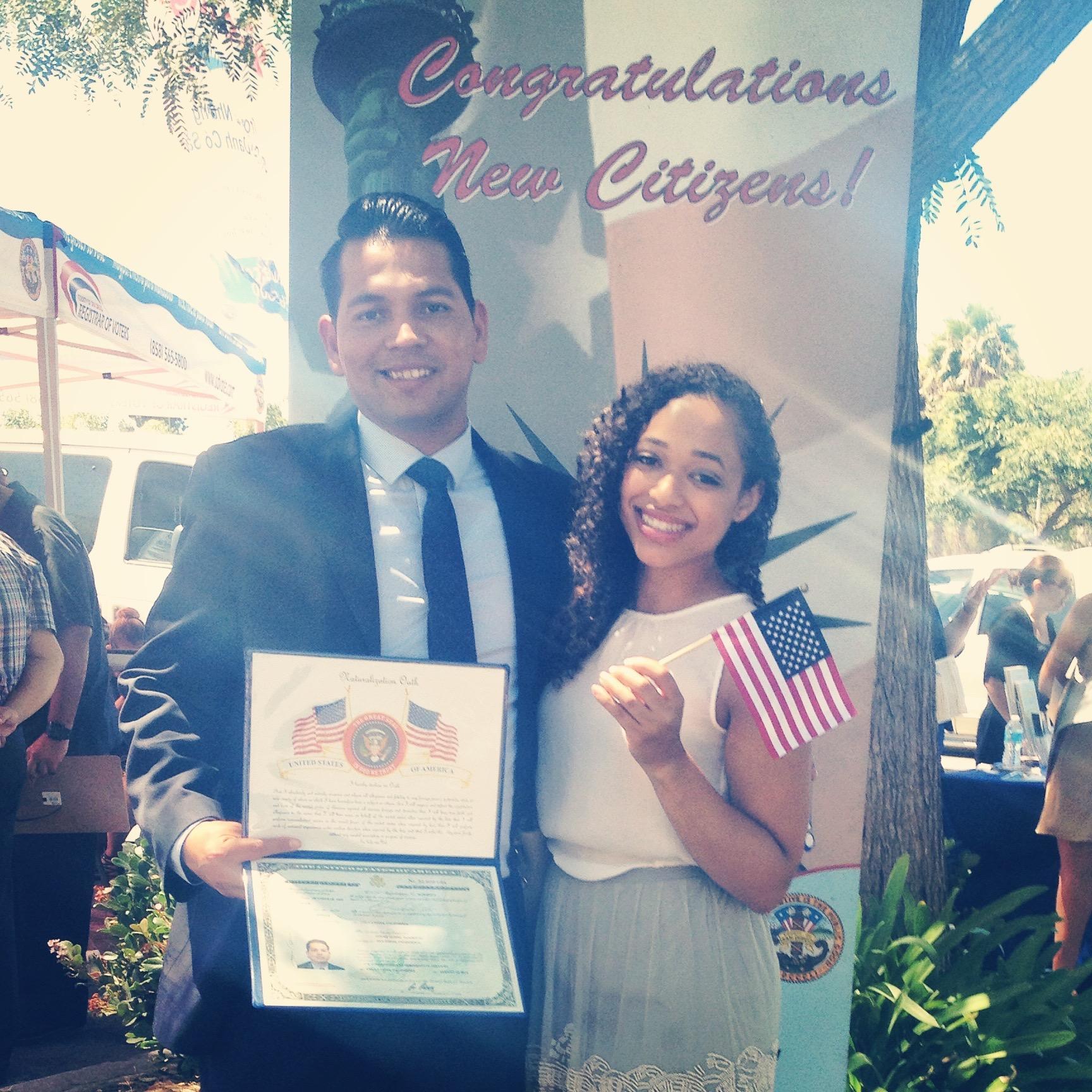 Oscar becoming a US citizen