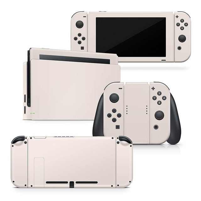 Tacky Design Classic Solid Color Compatible with Nintendo Switch Wrap Cover, Pastel Brown Skin Stickers, Premium Vinyl 3M Full Wrap Decal (Pastel Brown, Nintendo Switch (2017))