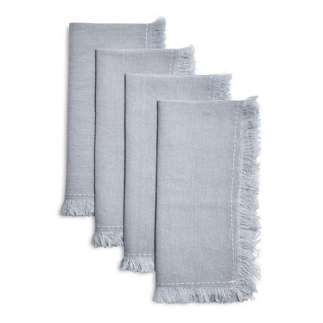 Frayed Linen Napkins, Set of 4 - Natural Color