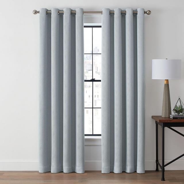 Brookstone® Zadie 84-Inch Grommet 100% Blackout Window Curtain Panel in Arctic Blue