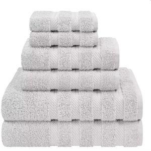 American Soft Linen Luxury Turkish 6 Piece Towel Set, 100% Cotton Soft Absorbent Bath Towels for Bathroom