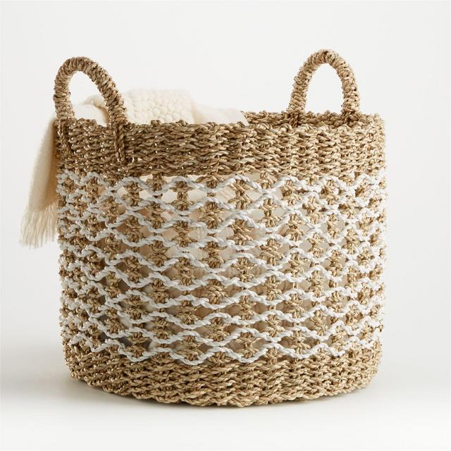 Estrella Natural and White Basket