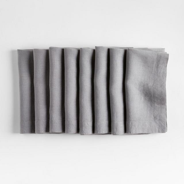 Marin Frost Linen Napkins, Set of 8