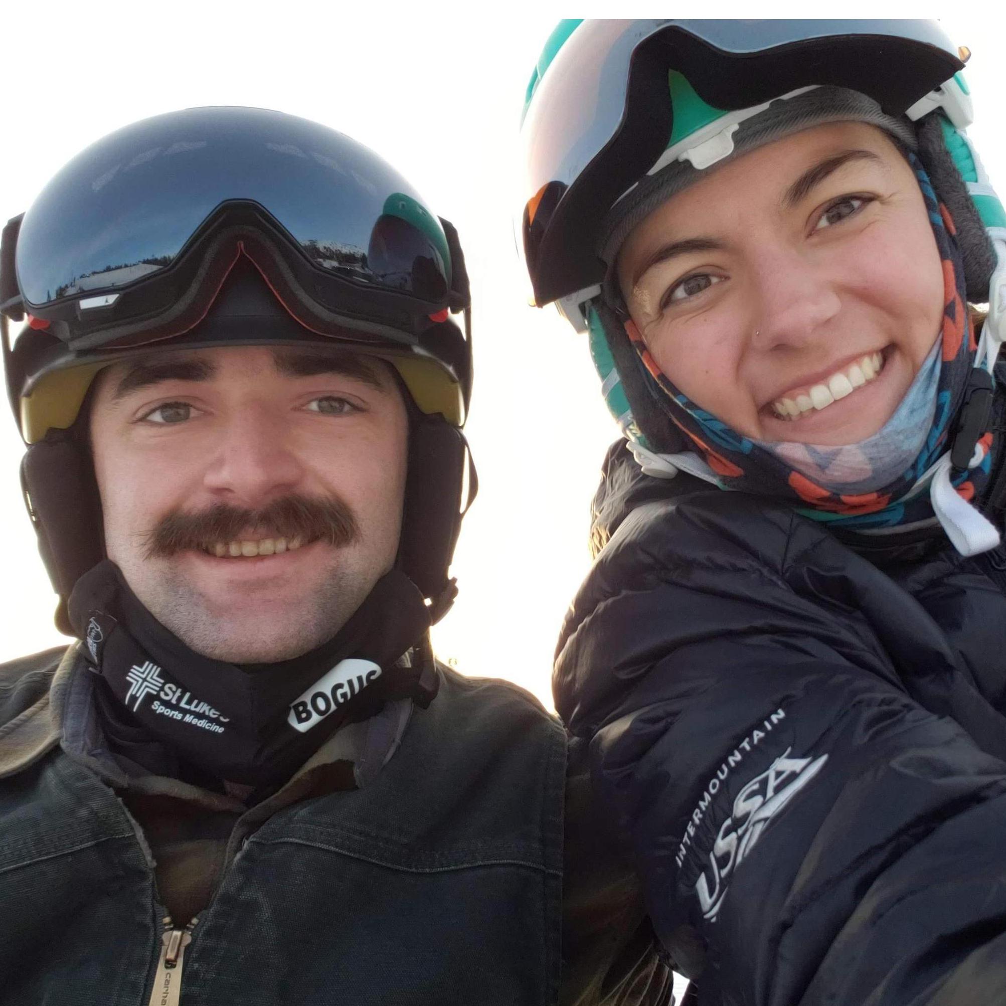 That time I finally taught Nick how to snowboard! Bogus Basin, March 2021