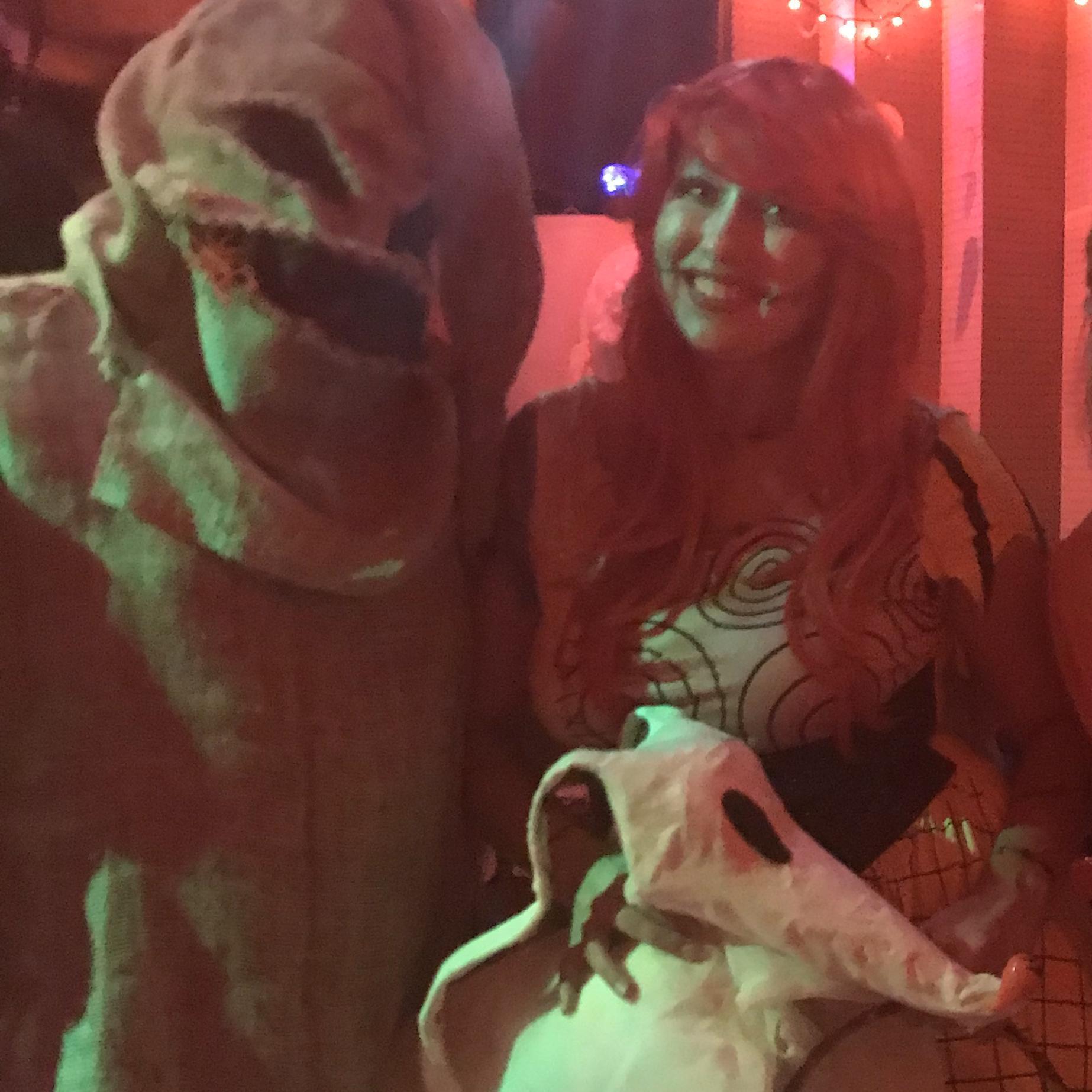 We absolutely LOVE Halloween. Cory's Oogie Boogie costume is homemade and it glows in the dark! One of our favorite Halloweens to date.