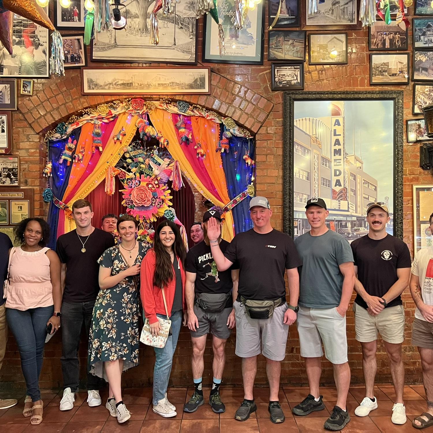 On 26 Sep we went out to eat with others who also just graduated NCOA . Bryce and I were just friends here and it was our first time hanging out. Bryce met my parents this night in San Antonio, TX!