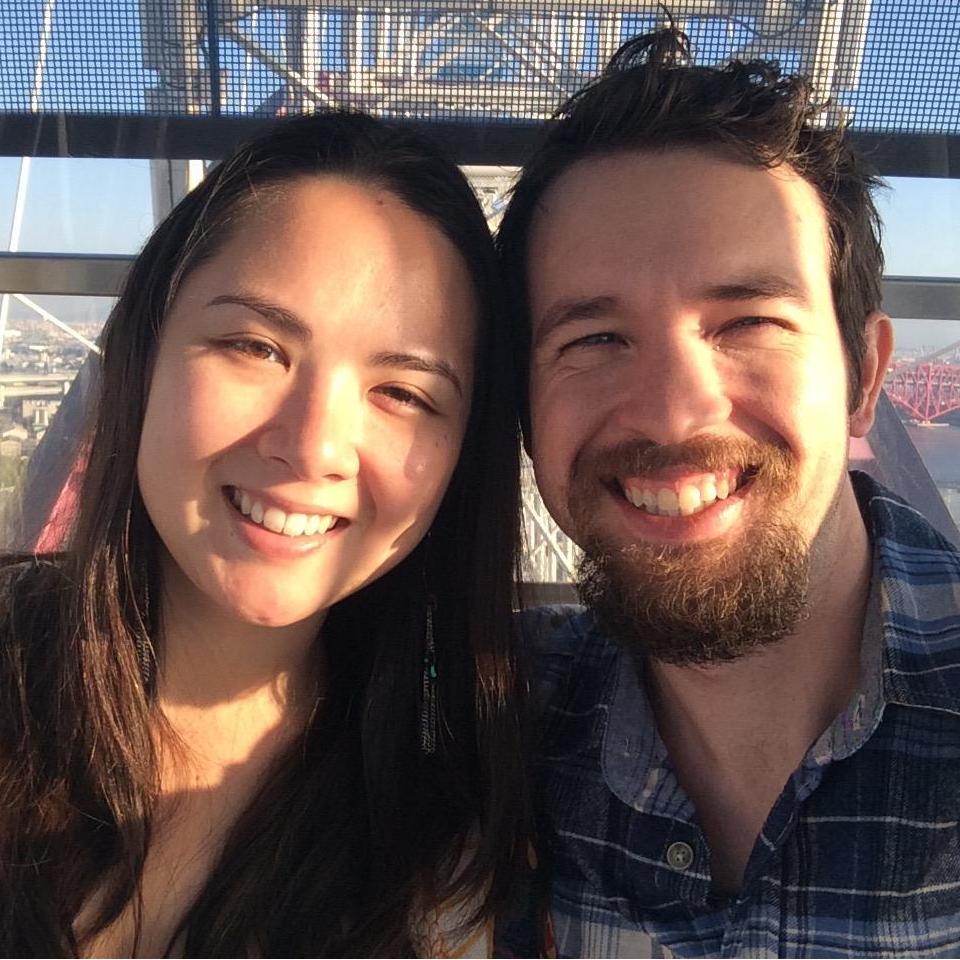 Riding the Tempozan Ferris Wheel just before Craig proposed (10/18/2015)