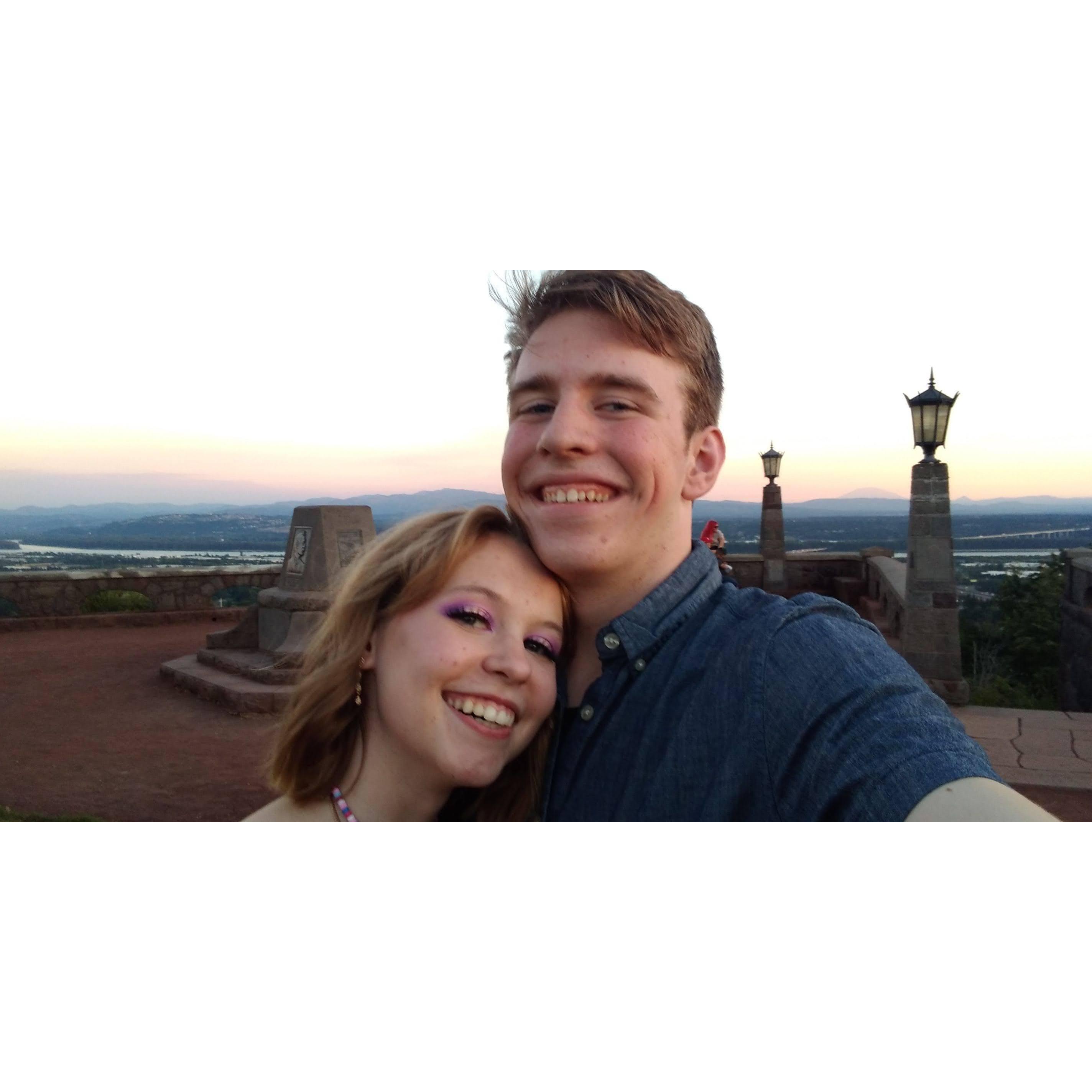 Our last date before long distance at Rocky Butte, Portland OR
