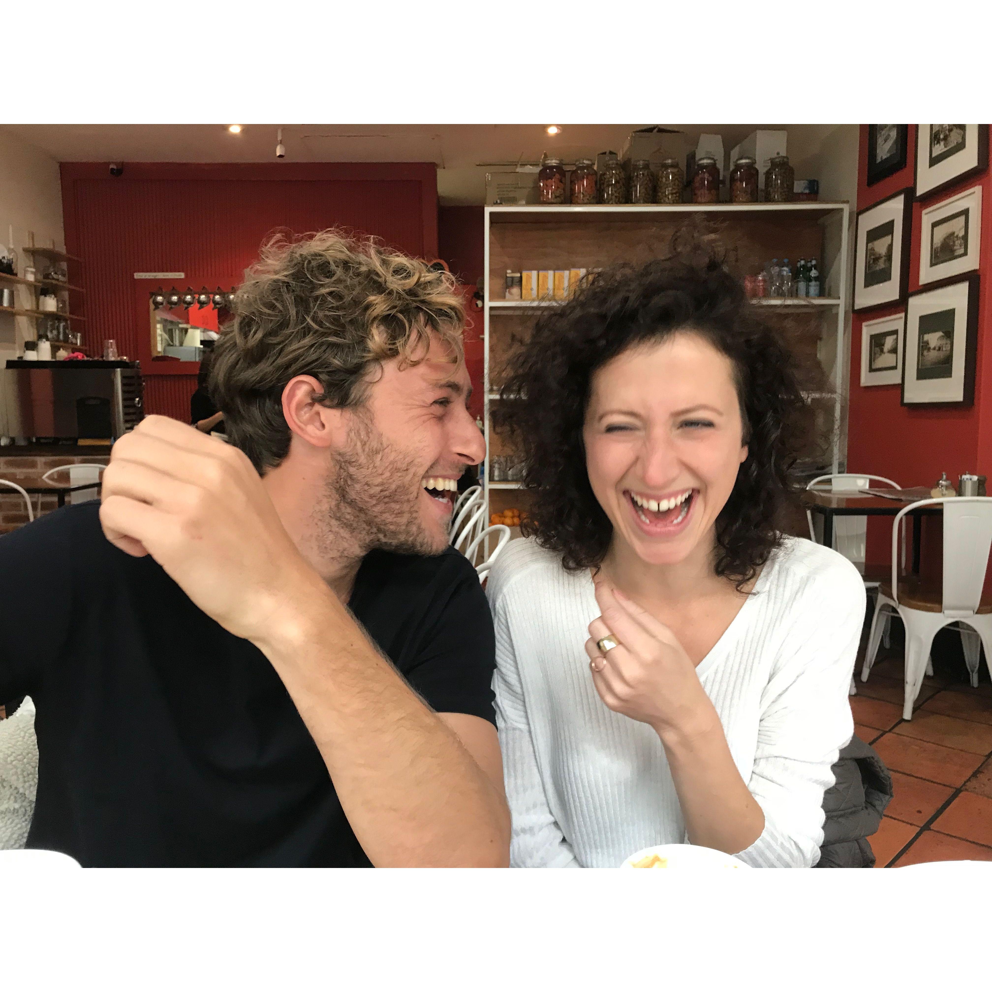 I think we tie when it comes to who makes who laugh more :)
