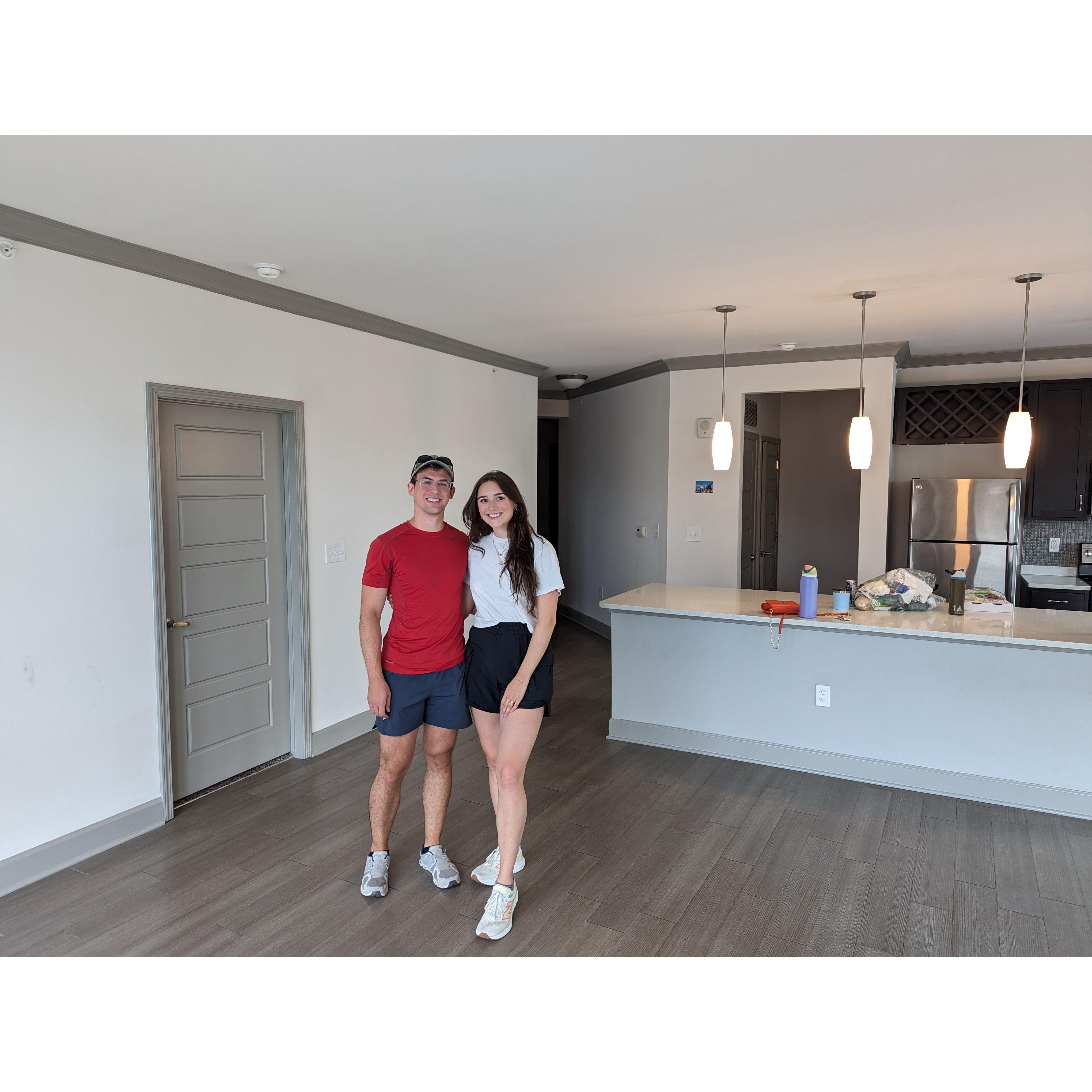 Last photo together in our Louisville apartment