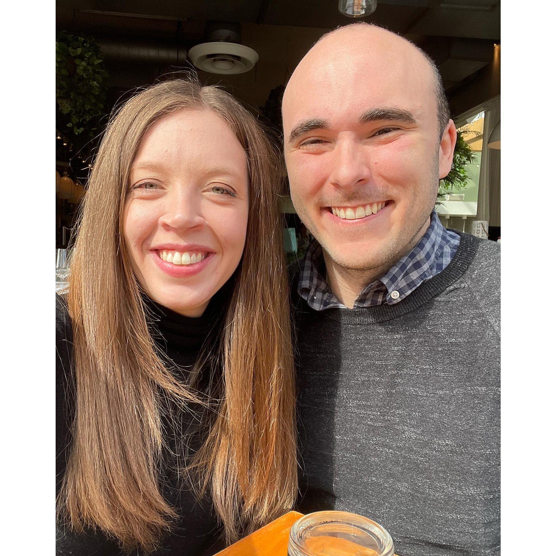 Our Brunch Date right before Matt asked me to Marry him! 
