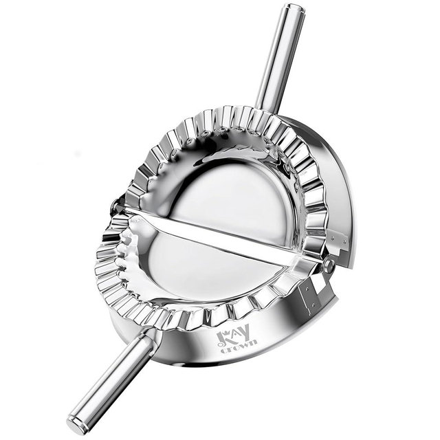 KAYCROWN 6 Inch Empanada Press, Stainless Steel Dumpling Maker Dough Cutter Dumpling Mold for Empanada, Dumpling, Ravioli, Pierogi, Turnovers, Calzone (XL: 6 inch)