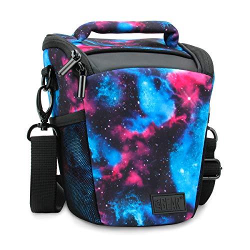 USA Gear SLR Camera Case Bag (Galaxy) with Top Loading Accessibility, Adjustable Shoulder Sling, Padded Handle, Weather Resistant Bottom - Comfortable, Durable and Light Weight for Travel