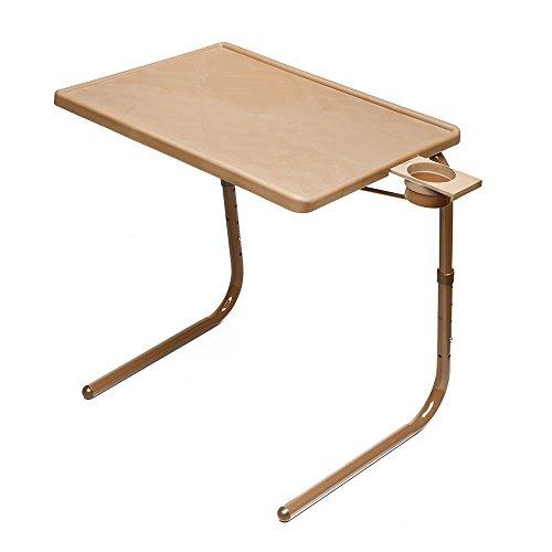 Table Mate II Folding TV Tray Table and Cup Holder with 6 Height and 3 Angle Adjustments the Original TV Tray (Mocha)
