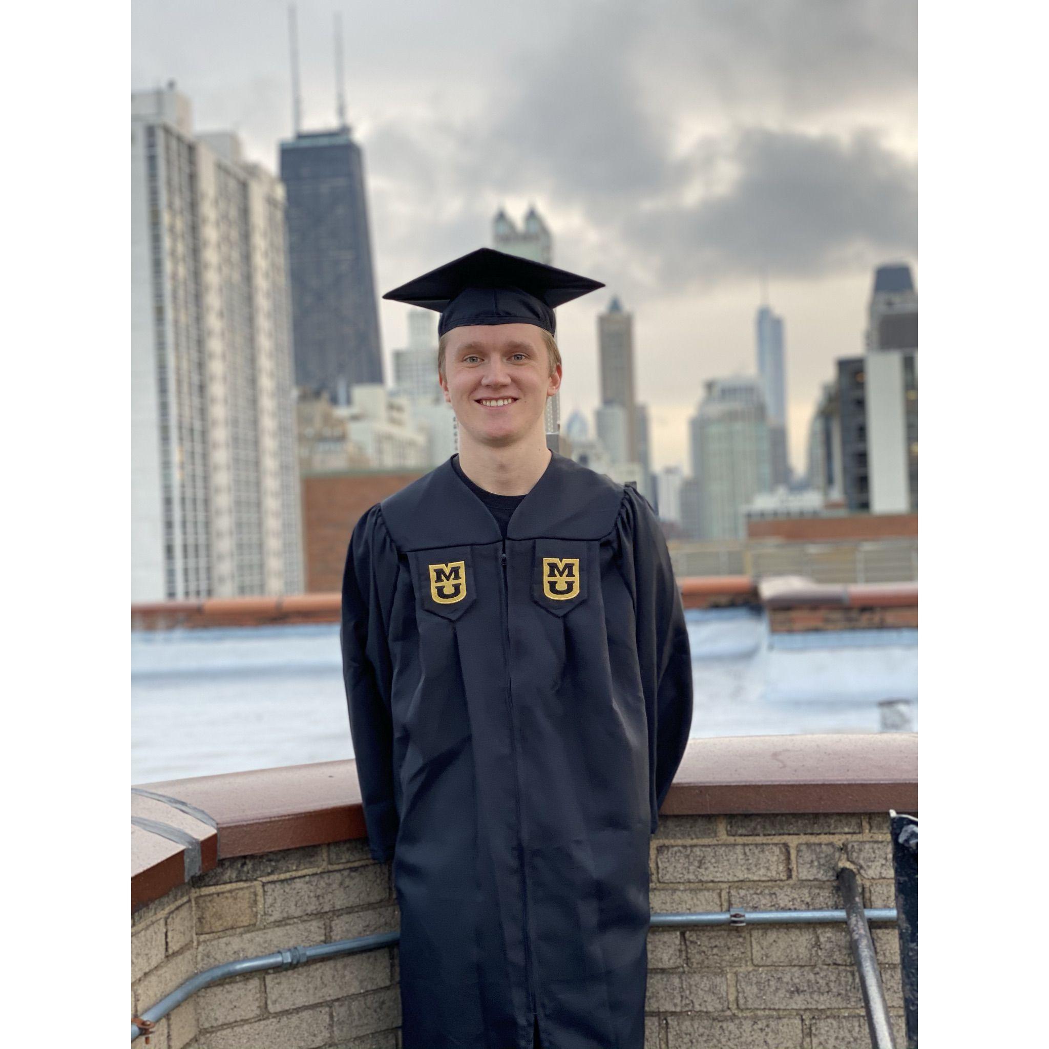 a few years and a pandemic later, Alex graduated with a bachelor's in mechanical engineering in 2021