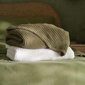 Dreamweave Waffle Throw Blanket in Fresh Moss