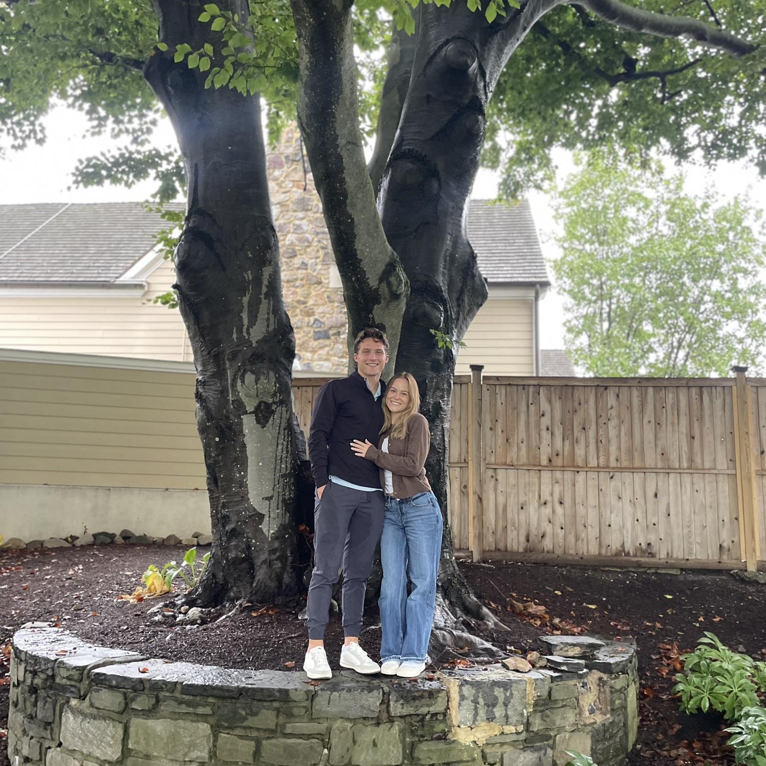 Recreated Ava’s parent’s wedding photo outside of Waynesborough Country Club haha!