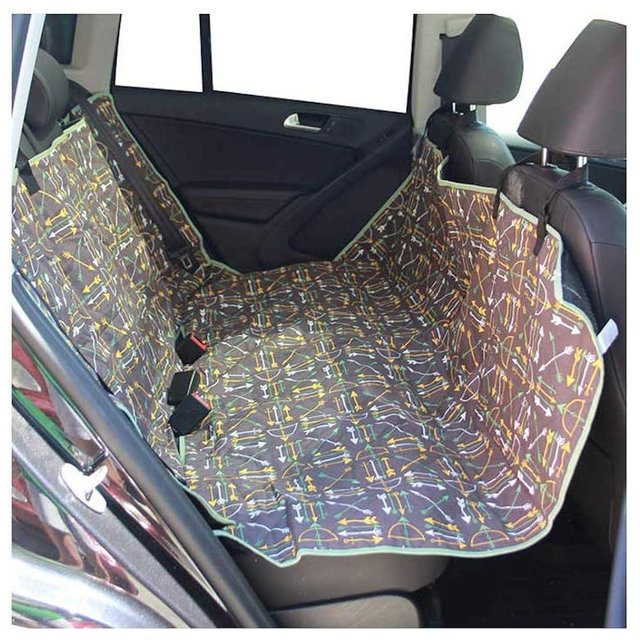 Molly Mutt 3-in-1 Back Seat Cover for Dogs, 100% Cotton Canvas Back Seat Hammock with Headrest Straps, Belt Slots, & Anchors, Non-Skid Cargo Area Cover, Machine Washable, No Harmful Chemicals, 56"x56"