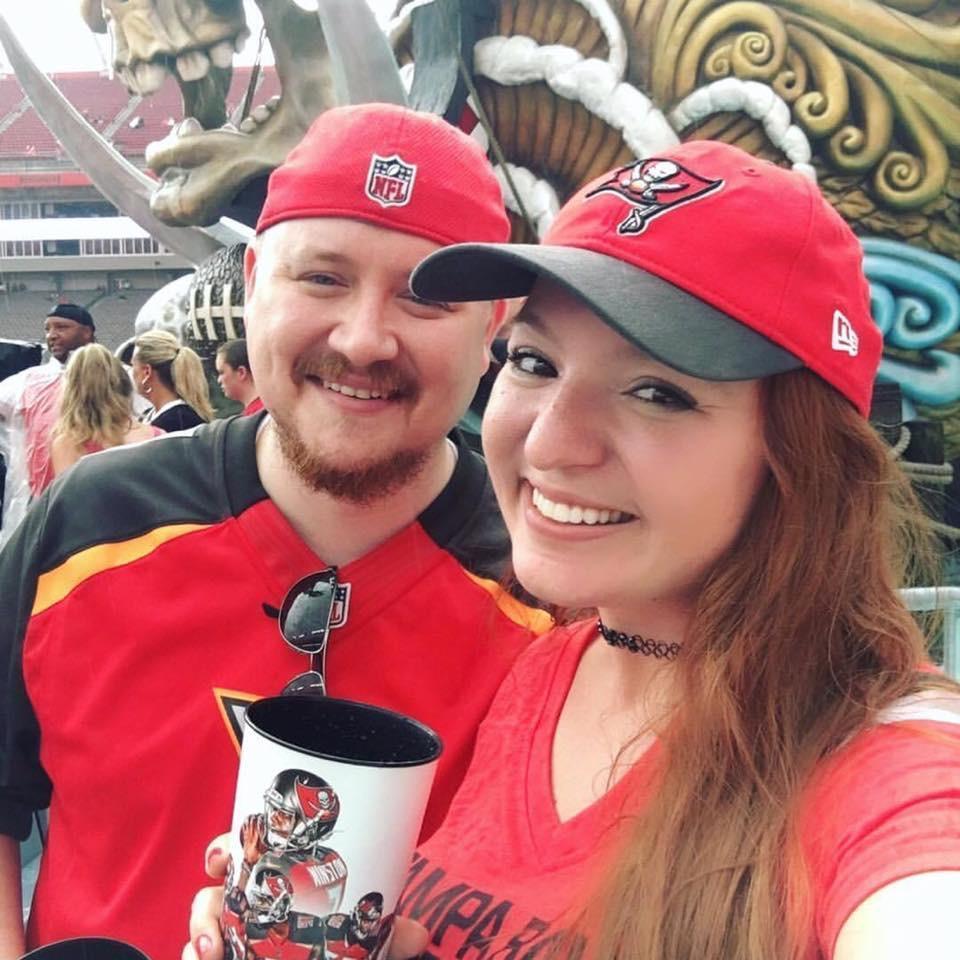 Her first Buccaneers game!