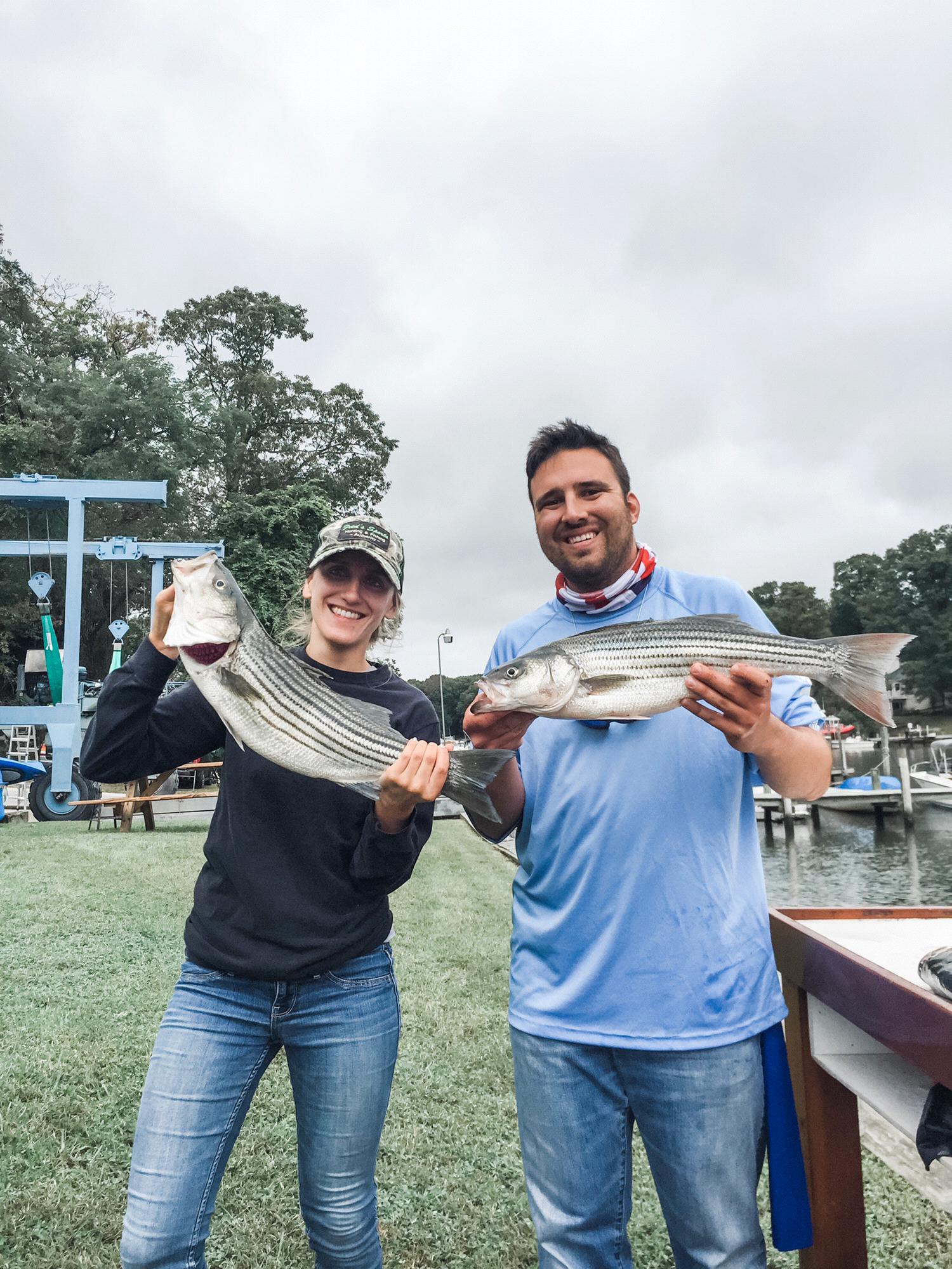 Doing what we love, fishing for rockfish for dinner.