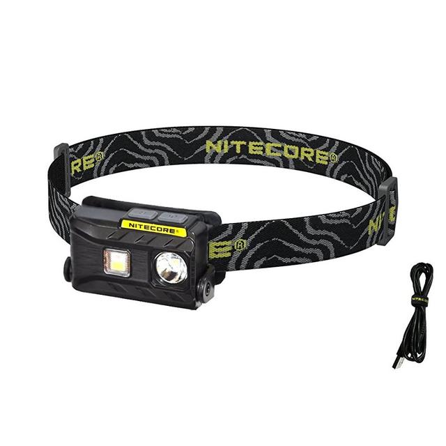 Nitecore NU25 360 Lumen Triple Output - White, Red, High CRI - 0.99 Ounce Lightweight USB Rechargeable Headlamp with LumenTac Adapter