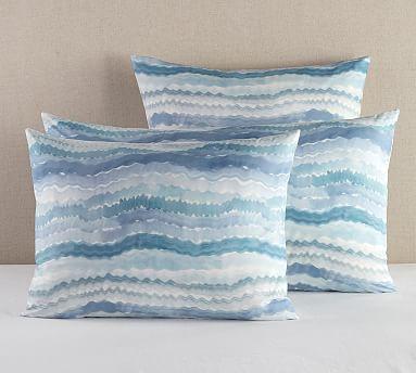 Rebecca Atwood Surf Reversible Organic Percale Standard Shams