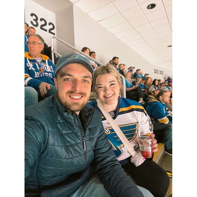 Ian and I at a Blues game!