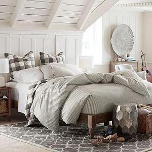 Wheaton Stripe Duvet Cover - Gray (King)