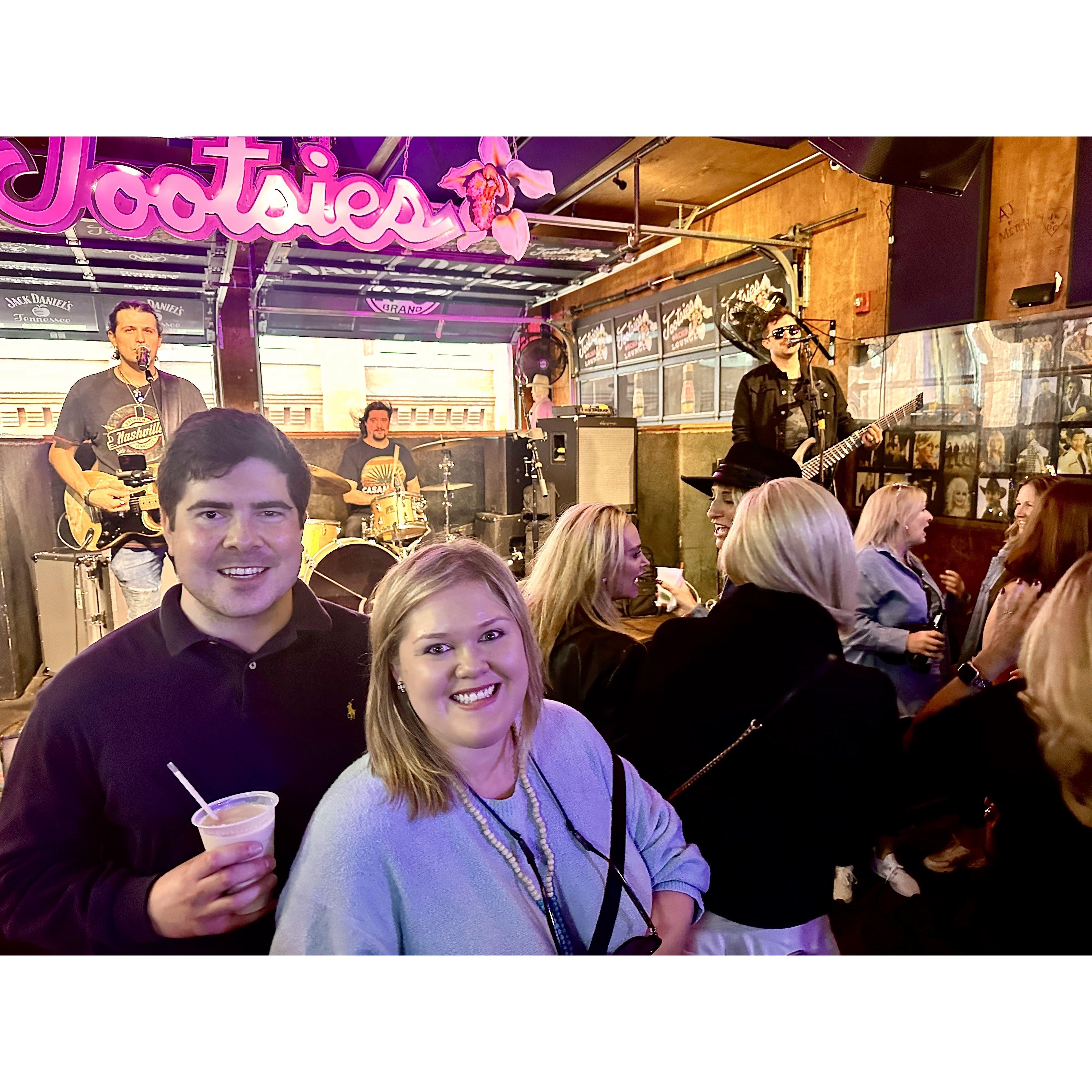 Celebrating Alex's birthday at Tootsies
