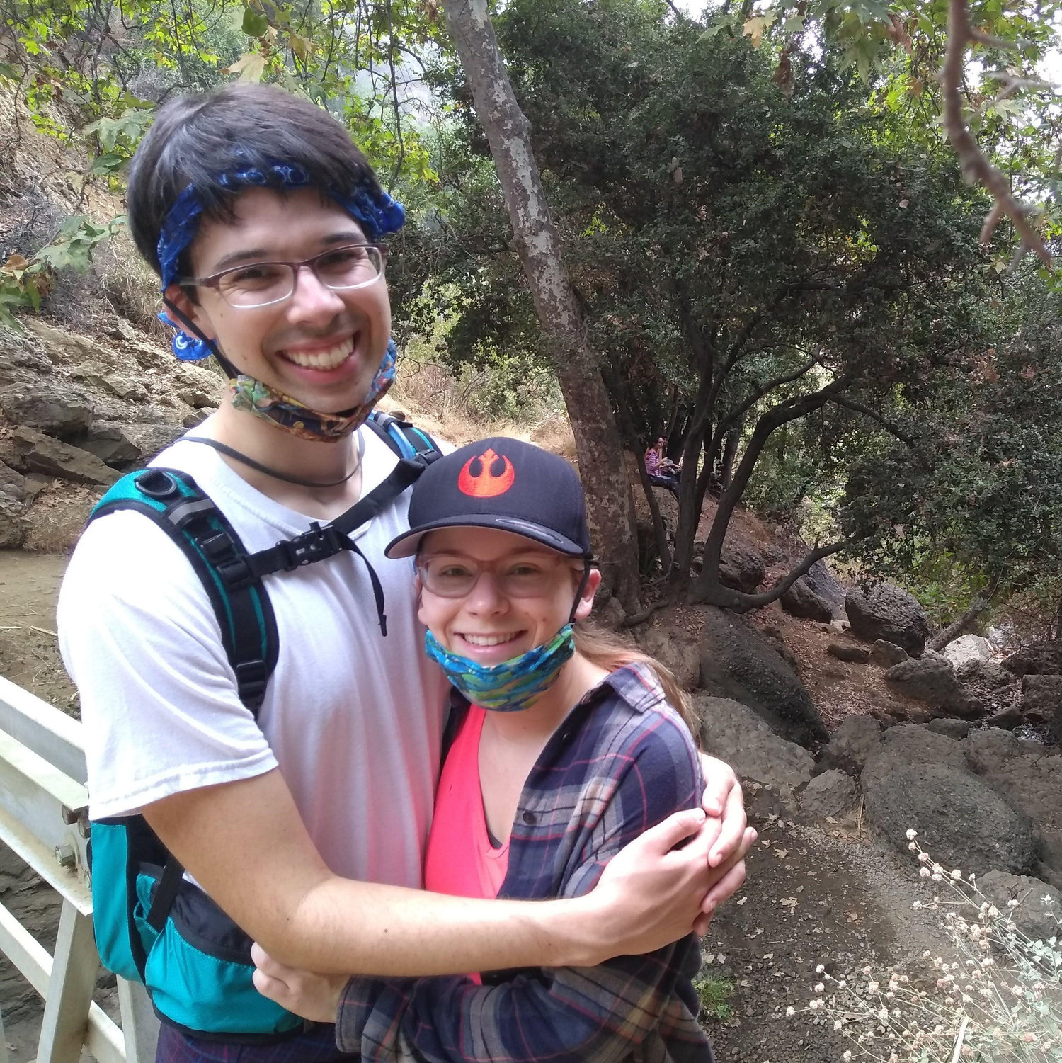 Hike in Temescal Canyon, 2020.