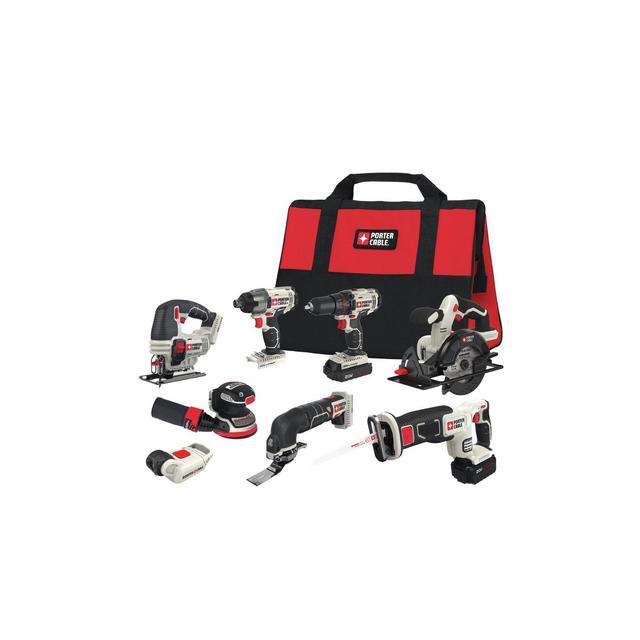 Porter-Cable PCCK6118 20V MAX Lithium-Ion 8-Tool Combo Kit
