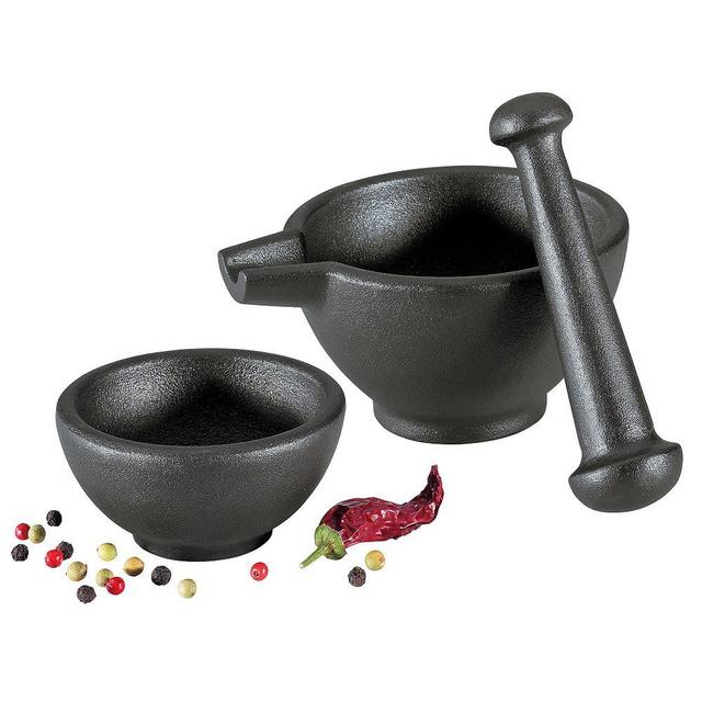 Frieling Cast Iron Mortar + Pestle, Set Of 3