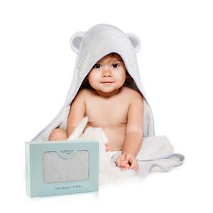 Natemia Rayon From Bamboo Hooded Baby Bath Towel | Highly Absorbent, Plush, Soft, Bacterial & Odor Resistant Towel | For Boys, Girls, Newborns & Infants| Great Baby Shower Gift