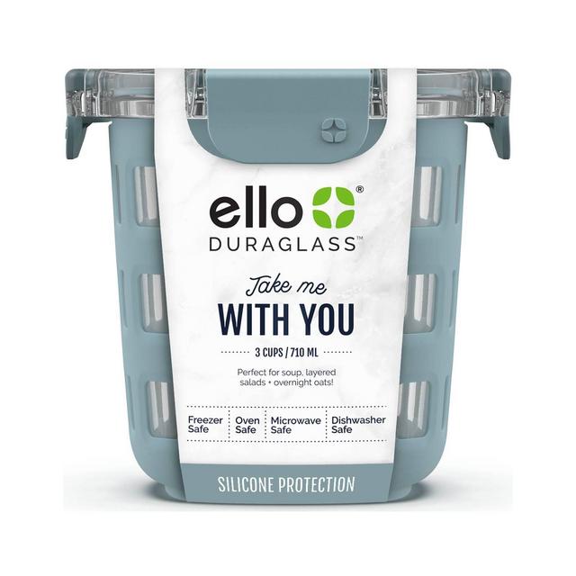 Ello 3 Cup Glass Meal Prep Bowl - Gray