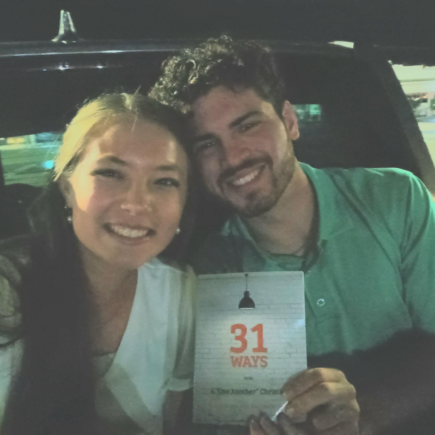 Book study in the back of the truck!