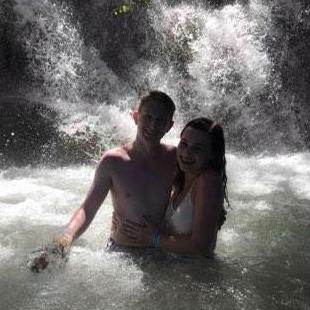 We climbed a 160 foot waterfall in Jamaica and slid down the natural waterslides