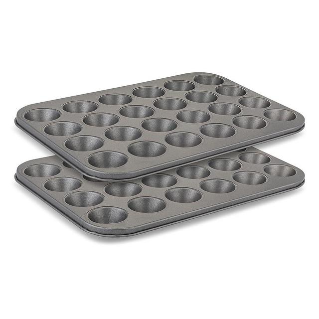 husMait 24 Cup Mini-Muffin Pan, Set of 2 - Premium Non Stick Kitchen Cupcake Pan for Baking Mini Cupcakes, Small Muffins, and Tarts