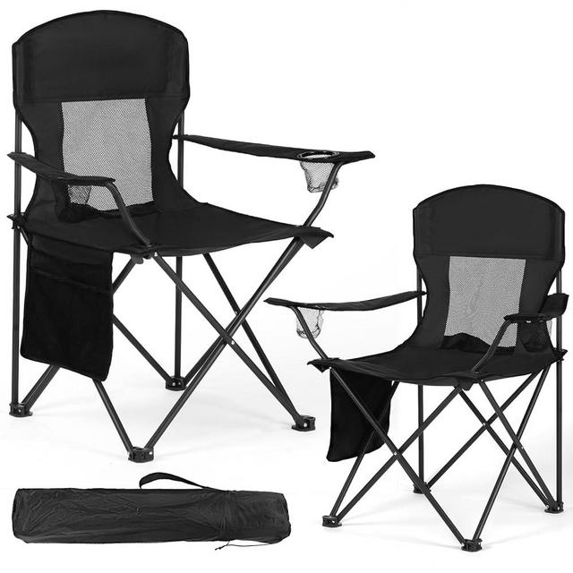 2 Pack Camping Chairs - Lightweight and Supportive Chairs for Teens and Lightweight Individuals - Compact, Durable, and Portable - Ideal for Camping, Hiking, Beach, and Picnics - Carry Bag (Upgrade)