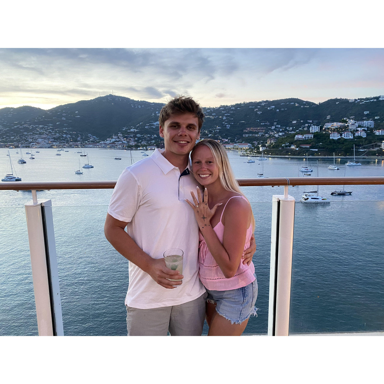 When we got engaged in St. Thomas!