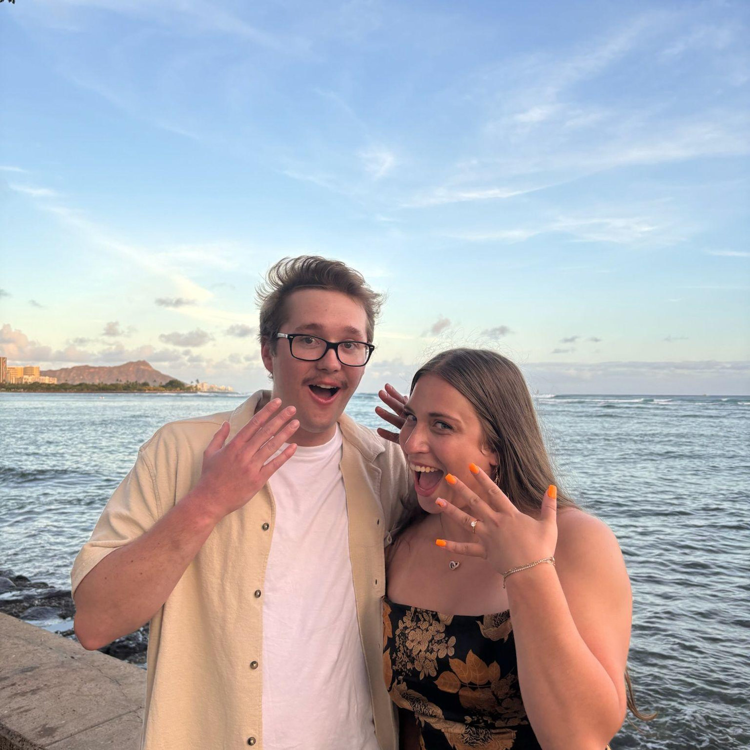 Moments after we got engaged!
