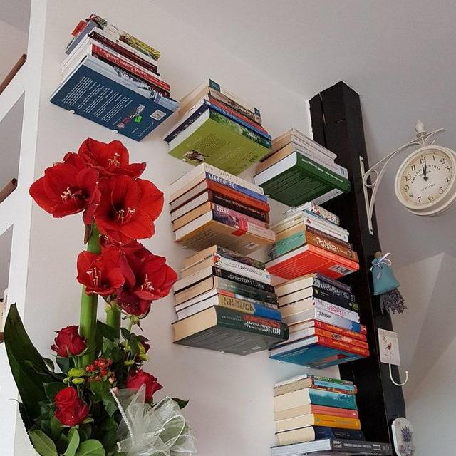 4 Galleksa Invisible Floating Metal Hidden Bookshelves Wall Mounted Storage for Home Room Creative Decoration Book Display