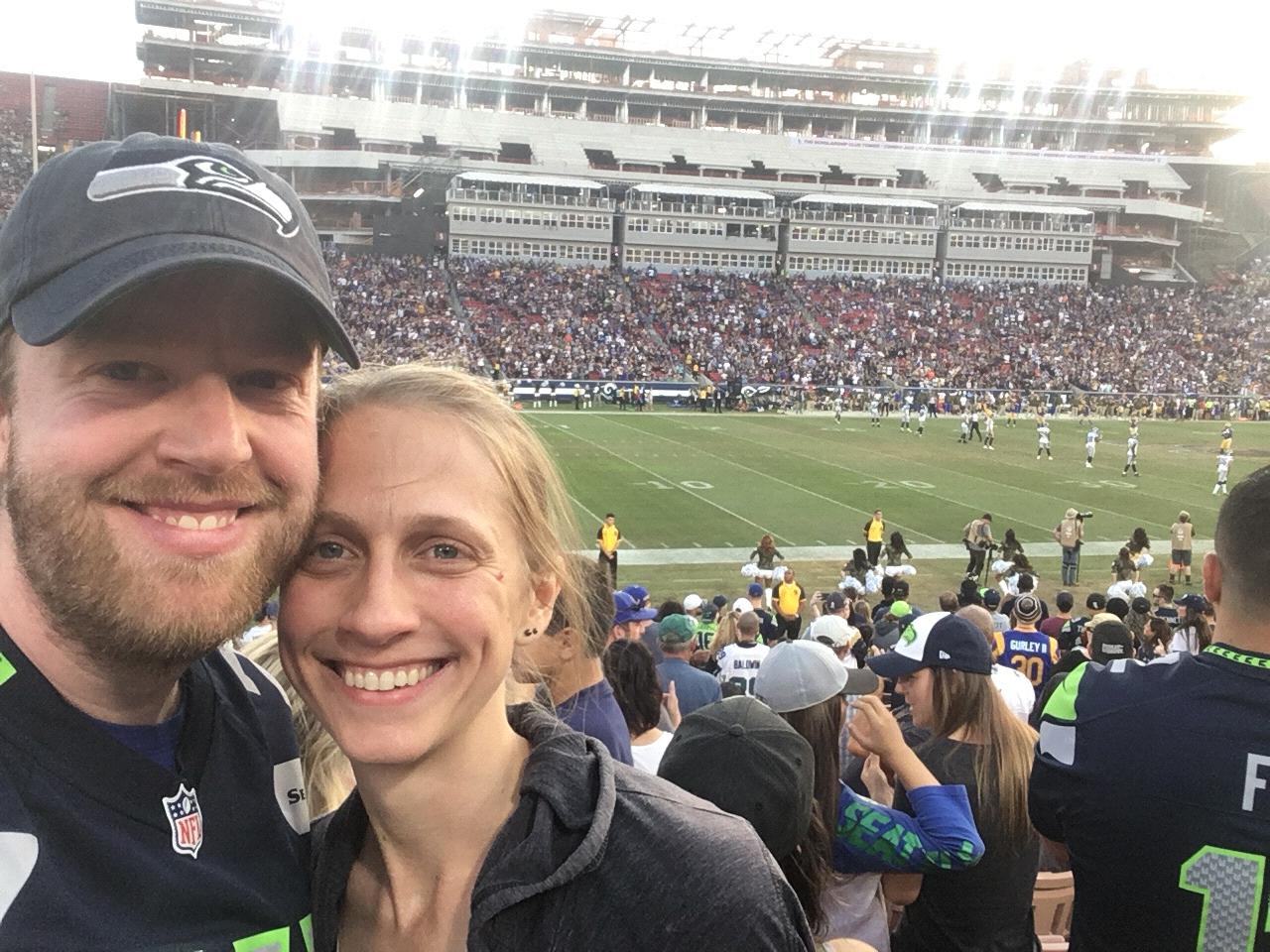 Seahawks/Rams at the LA Coliseum.