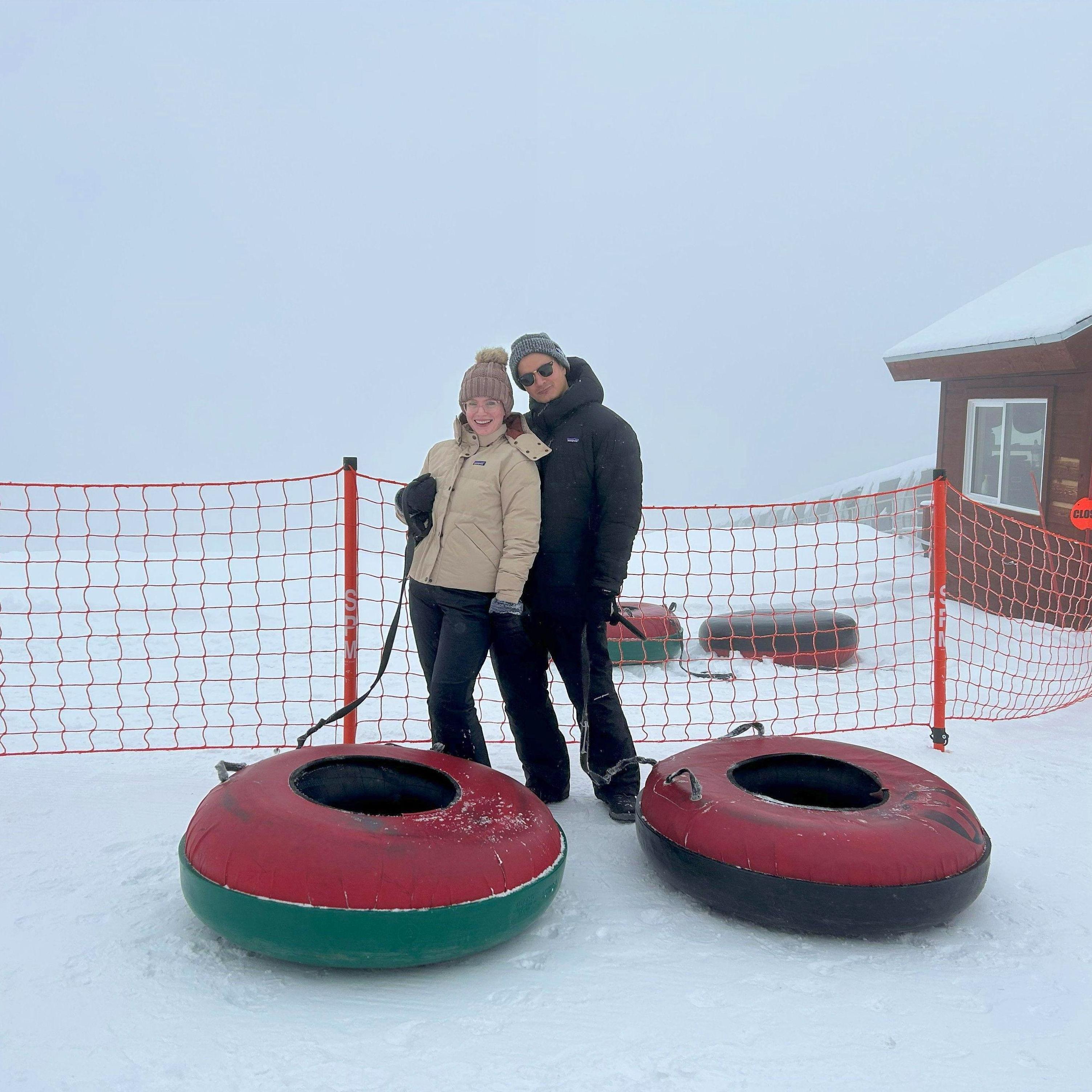 February 2023 | Tubing in a near white-out was interesting! Almost like riding a roller coaster with your eyes closed.
