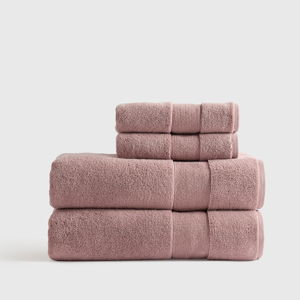 Classic Organic Turkish Cotton Bath Sheet Bundle (4 pieces) - Dusty Mauve
