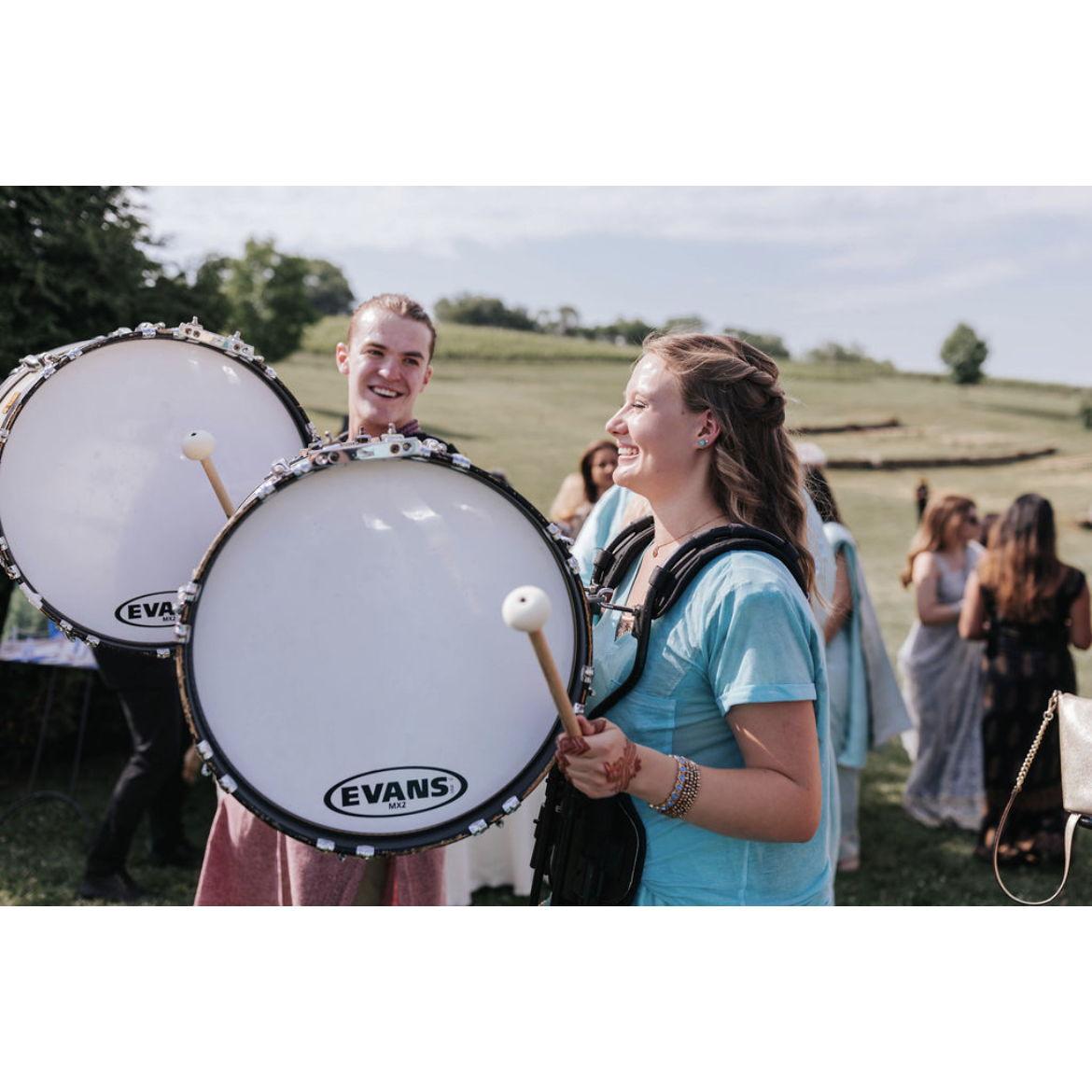 June 3rd, 2023, Laying down the beat for the Baraat at Stuart and Sneha's wedding.